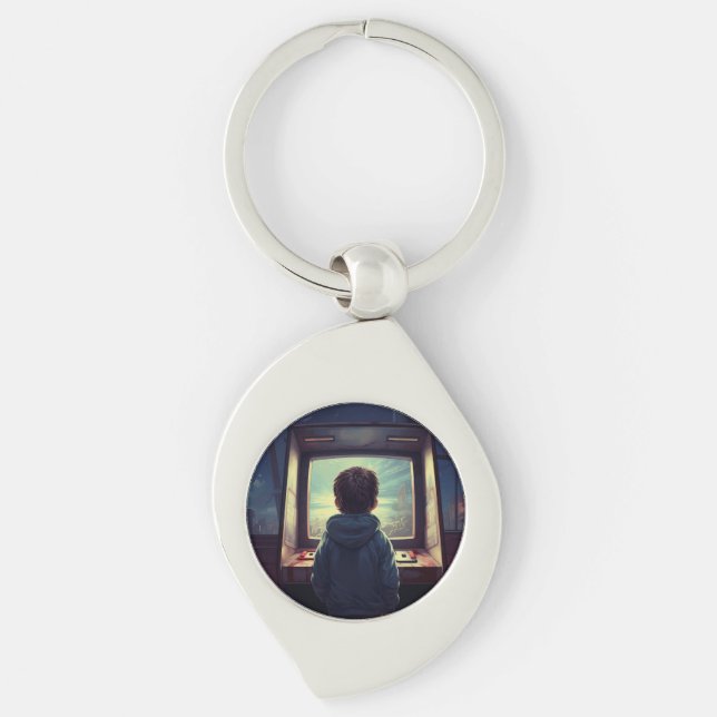 Porte-clés Niveau final | Un rêve d'arcade rétro (Devant)