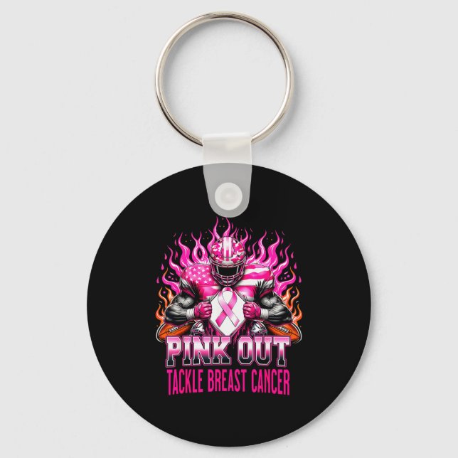 Porte-clés Nk Out Tackle Football Breast Cancer Awareness Men (Recto)
