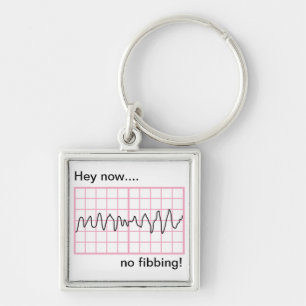 Porte-clés No fibbing Vfib Humorous Cardiology