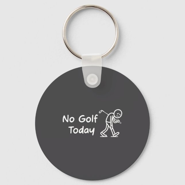 Porte-clés No Golf Today Funny Sad Graphic Stickman Golfer Fi (Recto)