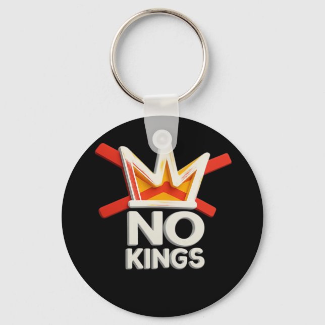 Porte-clés No Kings Anti Minimal Clean Design (Recto)