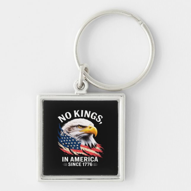 Porte-clés No Kings In America Classic Retro Graphic Design (Devant)