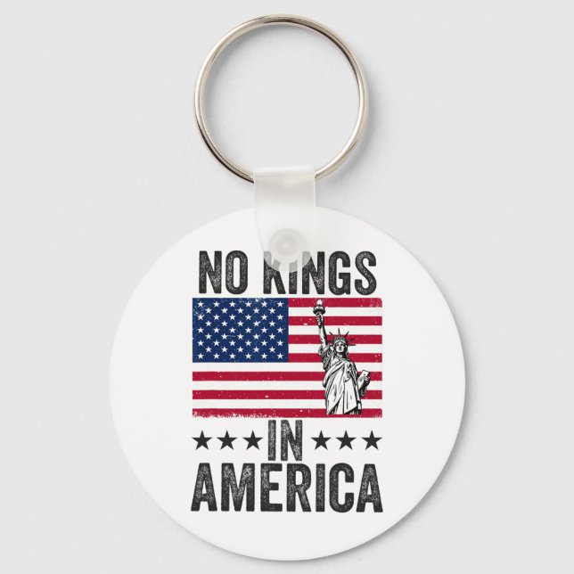 Porte-clés No Kings In America Flag Protest Save Democracy 6 (Recto)