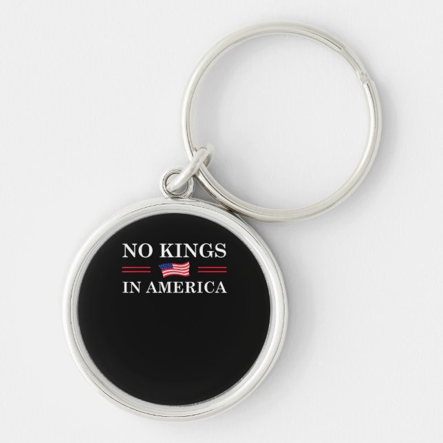 Porte-clés No Kings In America Freedom No King Lives American (Devant)