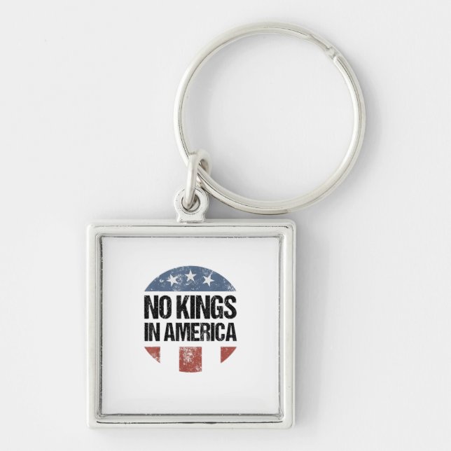 Porte-clés No Kings In America Vintage Patriotic No Kings Cre (Devant)