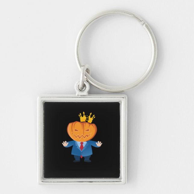 Porte-clés No Kings - Trumpkin Citrouille Classic (Devant)