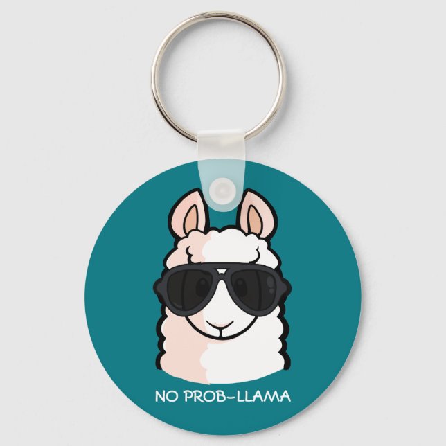 Porte-clés No Prob-Llama (Recto)