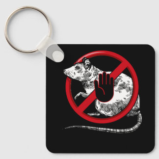Porte-clés No Rat Sign Stop Snitching Pest Control Novo Cool