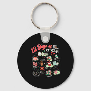 Porte-clés Noël 12 Jours De Technologue Ct Scan Chat Radiolog
