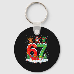 Porte-clés Noël 67 Six Sept Mème Gen Alpha Renne San