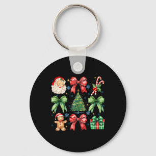 Porte-clés Noël Arbre Coquette Bow Santa Claus Candy