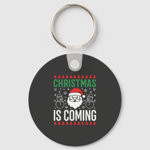 Porte-clés Noël arrive Père Noël Bonhomme de neige