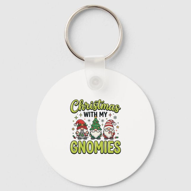Porte-clés Noël avec mes lutins modèle gnome (Recto)