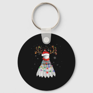 Porte-clés Noël Badminton Ball Santa Hat Cute Xmas Pajam