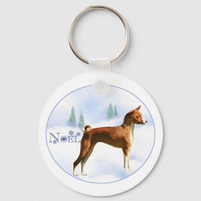 Porte-clés Noel Basenji Porte - clé (Recto)