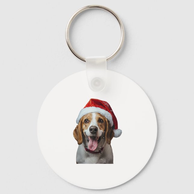 Porte-clés Noël beagle (Recto)