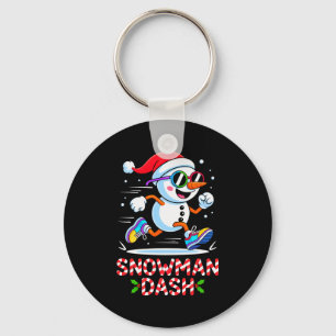 Porte-clés Noël Bonhomme de neige Dash Course à pied Marathon