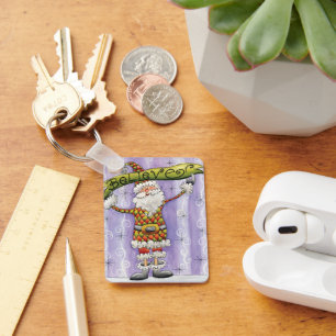 Porte-clés Noël Caricature mignonne, je crois en Père Noël