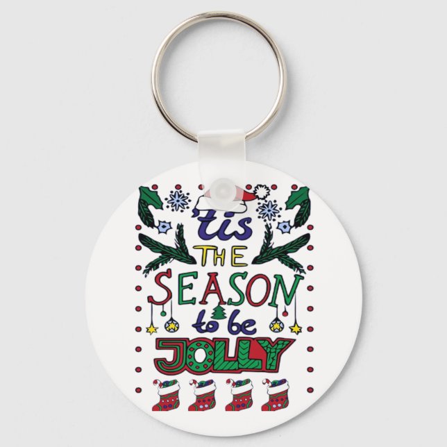 Porte-clés Noël C'Est La Saison (Recto)