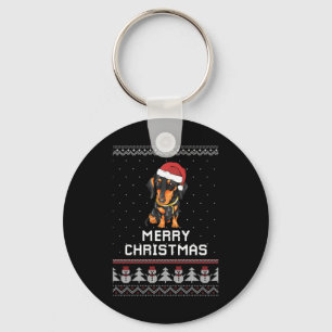 Porte-clés Noël Dachshund