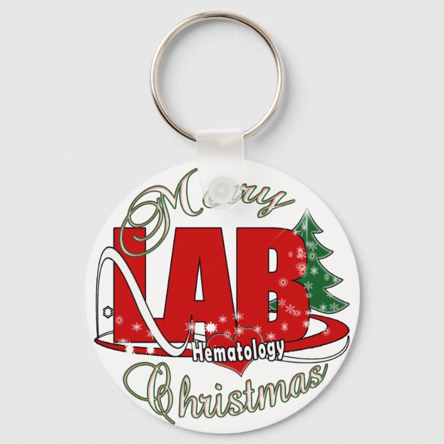 PORTE-CLÉS NOËL DE L'HÉMATOLOGIE DU LABORATOIRE (Recto)
