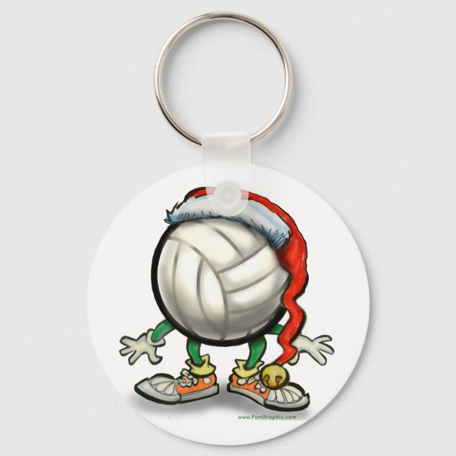 Porte-clés Noël de volley-ball (Recto)