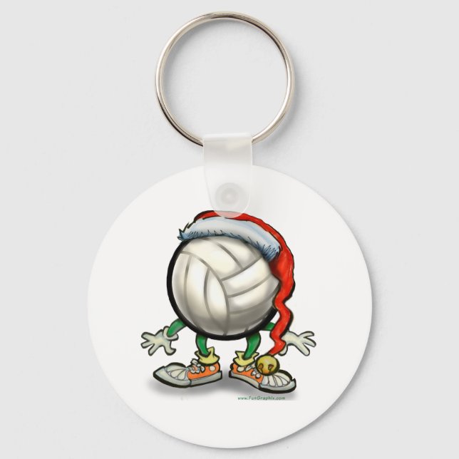 Porte-clés Noël de volley-ball (Recto)