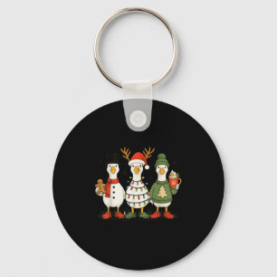 Porte-clés Noël d'oie Noël Lumière Noël Joyeux Goosmas Drôle