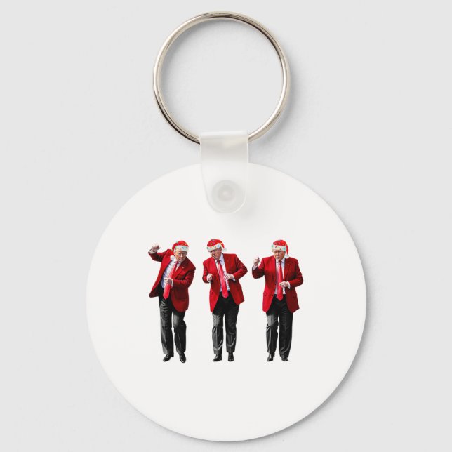 Porte-clés Noël Donald Trump Président 2024 Dancing Funn (Recto)