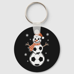 Porte-clés Noël drôle de footballeurs en bonhommes de neige h