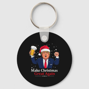 Porte-clés Noël drôle Trump Rendre Noël super