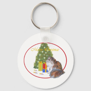 Porte-clés Noël du chat de Calico Persian