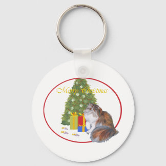 Porte-clés Noël du chat de Calico Persian