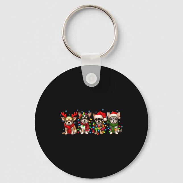 Porte-clés Noël du Chihuahua (Recto)