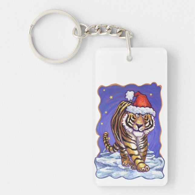 Porte-clés Noël du tigre (Devant)