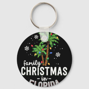 Porte-clés Noël en famille en Floride Palmiers Plage de Noël 