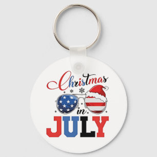 Porte-clés Noël en juillet Funny Santa Xmas 4 juillet