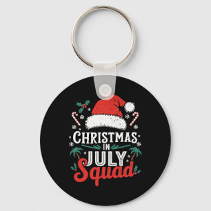 Porte-clés Noël En Juillet Squad Chemise Famille Vacances Sum