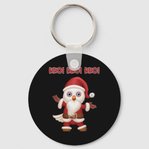 Porte-clés Noël festif de père Noël Owl