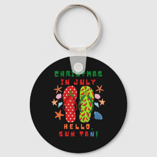 Porte-clés Noël festif en juillet Tongs Été Plage