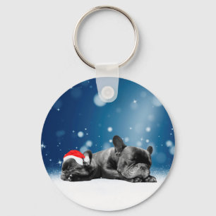 Porte-clés Noël Français Chien de taule Chien Chien de Chien 