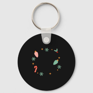 Porte-clés Noël Holly Jolly Mini Bébé Noël Vintage Xmas