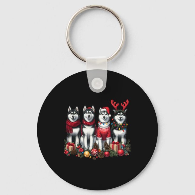 Porte-clés Noël Husky (Recto)