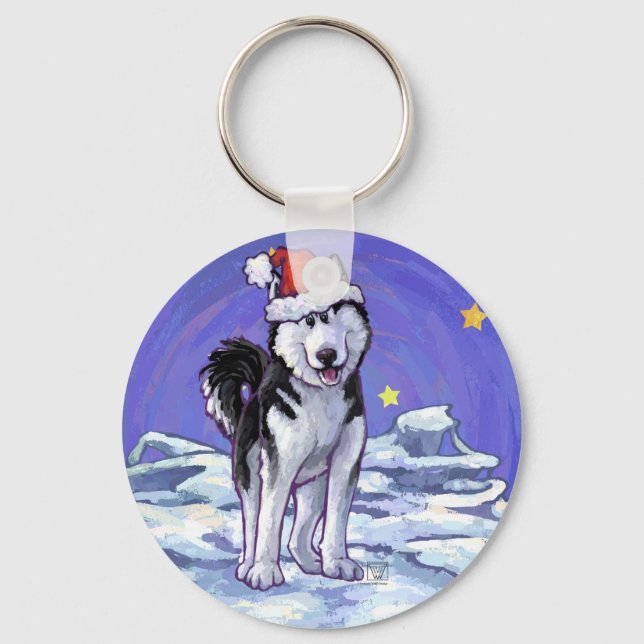 Porte-clés Noël Husky (Recto)