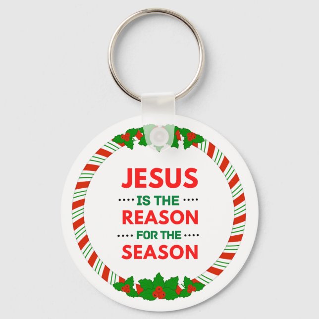 Porte-clés Noël Jésus est la raison de la saison (Recto)