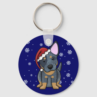 Porte-clés Noël Kawaii Blue Heeler
