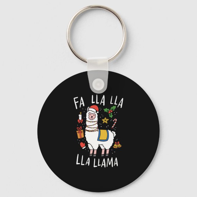 Porte-clés Noël Llama (Recto)