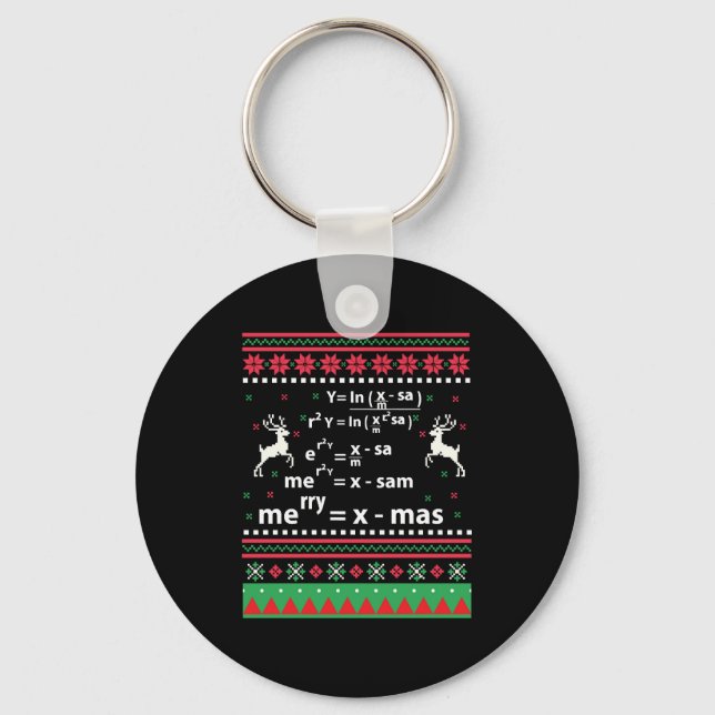 PORTE-CLÉS NOËL MATHÉMATIQUE (Recto)