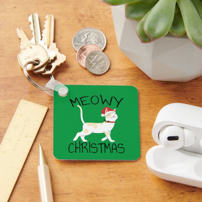 Porte-clés Noël Meowy - Noël drôle (Bureau)