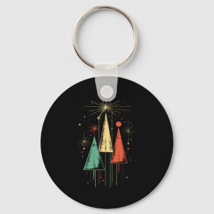 Porte-clés Noël Moderne du Milieu du Siècle 